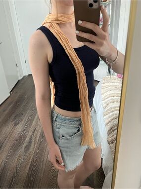 Peach Thin Summer Scarf